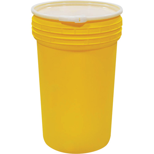 Plastic Lab Pack Nestable Drum with Lever-Lock, 55 US gal., Mobile Absolute Business Supply