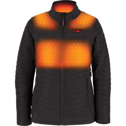 Manteau chauffant M12 Axis avec pile, Femmes, Grand, Noir Absolute Business Supply
