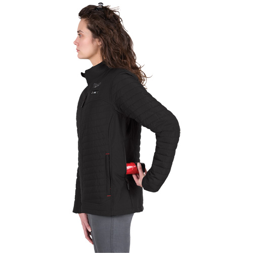 Manteau chauffant M12 Axis avec pile, Femmes, Grand, Noir Absolute Business Supply