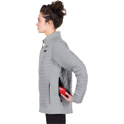 Manteau chauffant M12 Axis avec pile, Femmes, 2T-Grand, Gris Absolute Business Supply