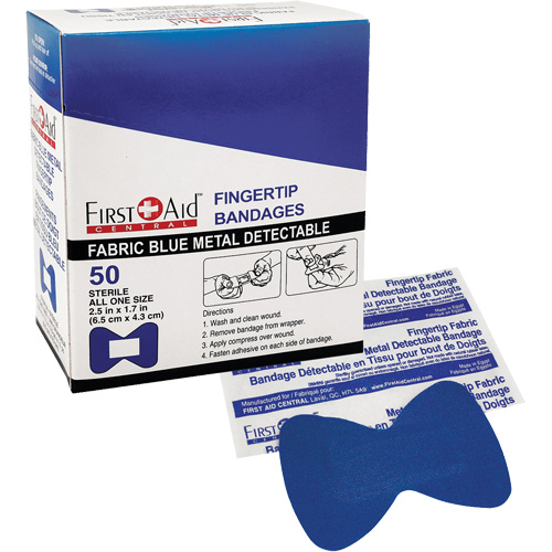 Bandages, Fingertip, Fabric Metal Detectable, Non-Sterile Absolute Business Supply