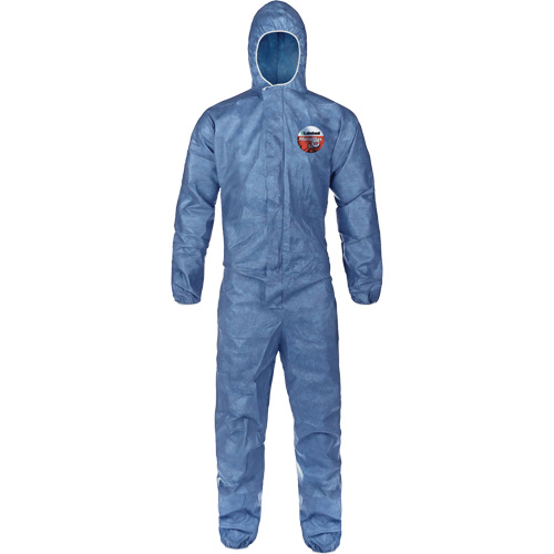 Hooded Coveralls, Large, Blue, MicroMax&reg; VP Absolute Business Supply