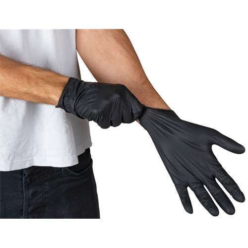 Emballages de gants jetables pour machine distributrice, Petit, Nitrile, 5 mils, Sans poudre, Noir, Classe 2 Absolute Business Supply