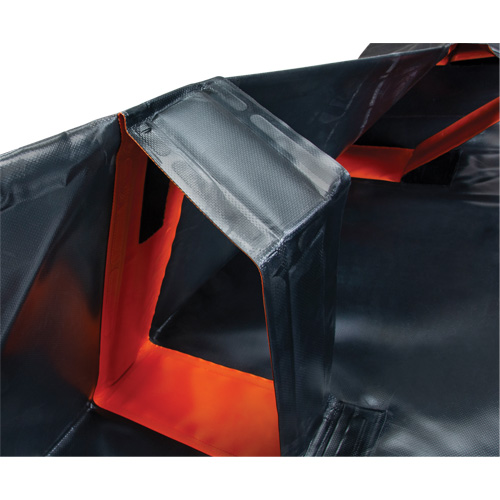 IBX Wall Pop-Up Berm, 4488 US gal. Capacity, 12' W x 50' L x 12" H, Snap-Up Bracket Absolute Business Supply