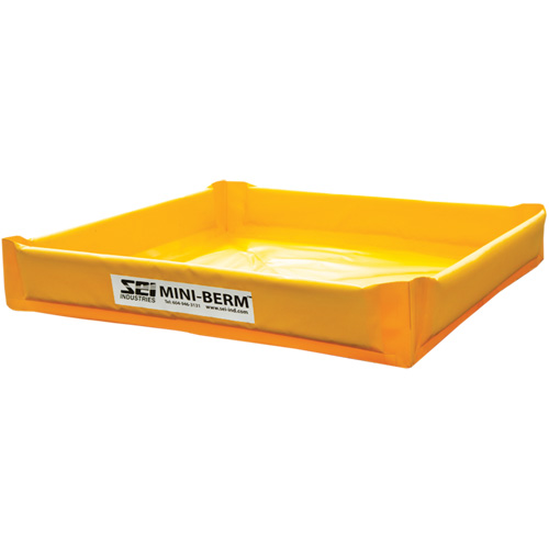 Yellow PVC Mini-Berm, 34 US gal. Capacity, 3' W x 3' L x 6" H Absolute Business Supply