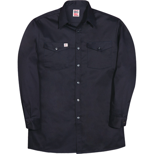 Chemise industrielle de travail &agrave; manches longues, Hommes, Petit, Bleu marine Absolute Business Supply