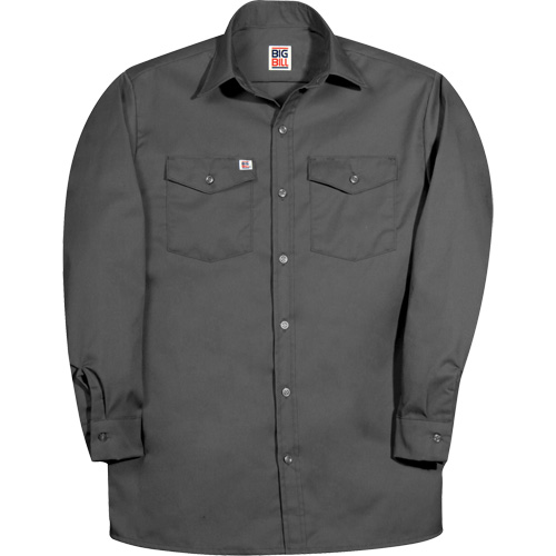 Chemise de travail &agrave; manche longue de premi&egrave;re qualit&eacute;, Hommes, 2T-Grand, Charbon Absolute Business Supply