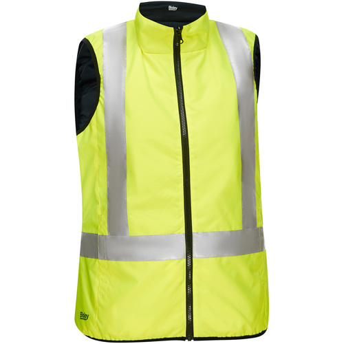 Veste bouffante, enveloppante et r&eacute;versible avec X au dos Bisley pour femmes, Jaune lime haute visibilit&eacute;, Petit, Polyester Absolute Business Supply