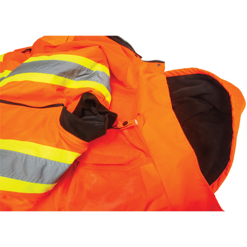 Parka d'hiver imperm&eacute;able 7-en-1, Orange haute visibilit&eacute;, Moyen Absolute Business Supply