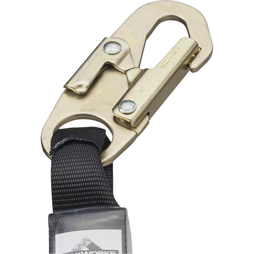 SA-5500-4 Shock Absorbing Lanyard, 4', Snap Hook Center, Snap Hook Leg Ends, Galvanized Steel Absolute Business Supply