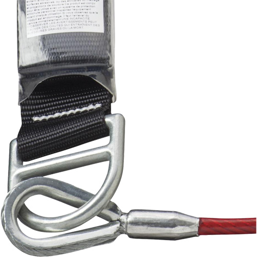 SA-5500-4 Shock Absorbing Lanyard, 4', Snap Hook Center, Snap Hook Leg Ends, Galvanized Steel Absolute Business Supply