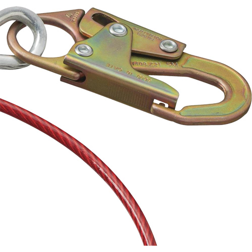 AS-21210-6 6' Cable Anchor with Snap Hook & O-Ring, Sling, Temporary Use Absolute Business Supply
