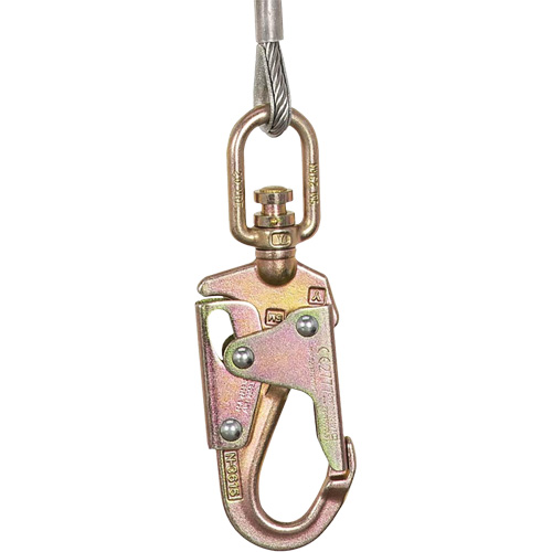 SRL-73302-60LE Self-Retracting Lifeline, 60', Galvanized Steel, Swivel Absolute Business Supply