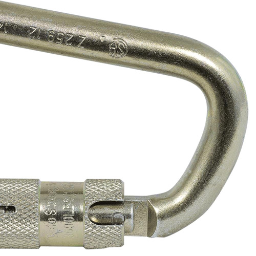 CP-03015-1 Zinc Plated Carabiner with 1" Gate Opening, Steel Absolute Business Supply