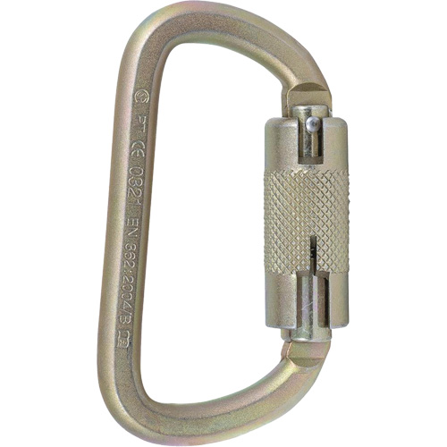 CP-03015-2 Zinc Plated Carabiner with 3/4" Gate Opening, Steel Absolute Business Supply