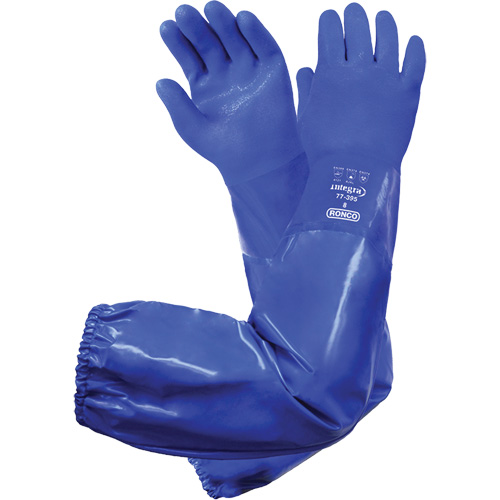 Gants triples enduits r&eacute;sistants aux produits chimiques Integra 77-395, Taille 8, 28" lo, PVC, Doublure en Coton Absolute Business Supply