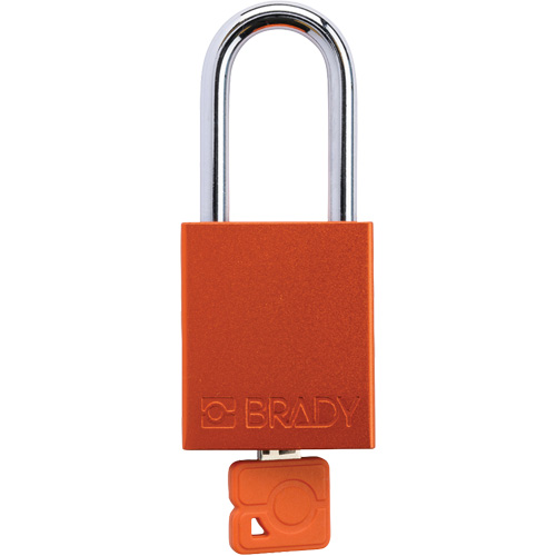 Cadenas de verrouillage de s&eacute;curit&eacute; Velocity Plus, Orange, Cl&eacute;s identiques, Aluminium, Largeur de 1-1/2" Absolute Business Supply