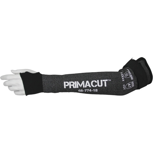 Manchette r&eacute;sistante &agrave; la coupe PrimaCut 68-774, PEHP, 18", ASTM ANSI niveau A7/EN 388 niveau F, Gris Absolute Business Supply