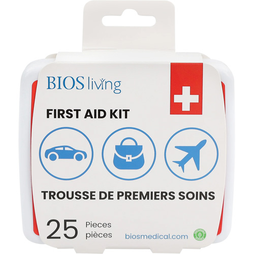 Trousse de premiers soins pour la maison et le voyage de 25 morceaux, Boîte en plastique Absolute Business Supply