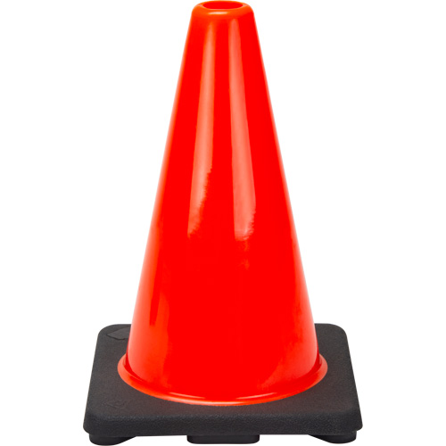 C&ocirc;ne de signalisation de premi&egrave;re qualit&eacute;, 12", Orange Absolute Business Supply