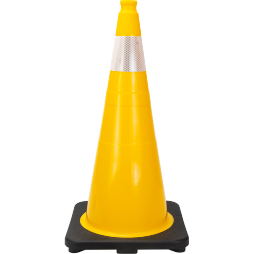 Premium Traffic Cone, 28", Yellow, 4" Reflective Collar(s) Absolute Business Supply