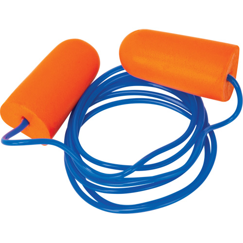 Foam Earplugs, Pair - Polybag, Corded Absolute Business Supply