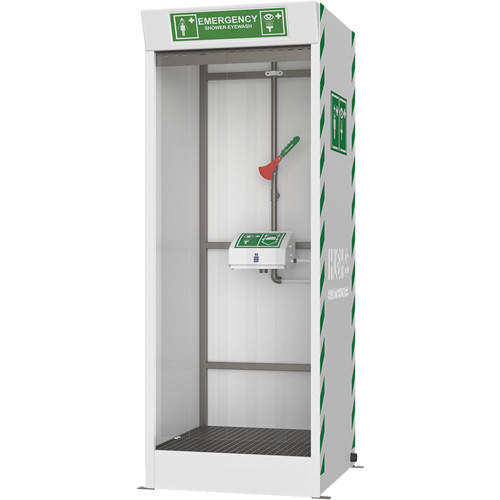 Cabine de douche d'urgence et douche oculaire/faciale couvert Absolute Business Supply