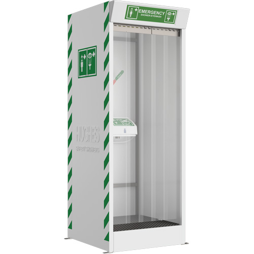Cabine de douche d'urgence et douche oculaire/faciale couvert Absolute Business Supply