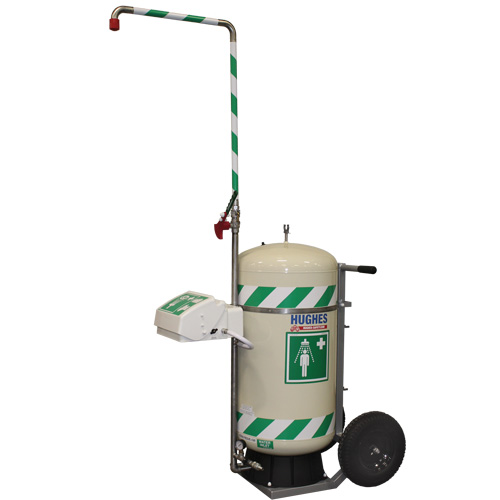 Mobile Self-Contained Emergency Safety Shower with Eye & Face Wash, 30 gal. Capacity, Meets None Absolute Business Supply