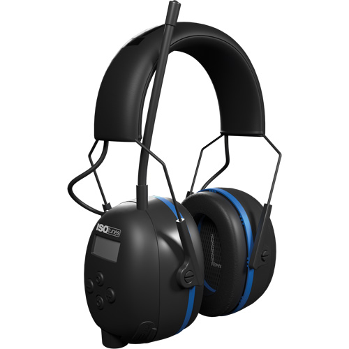 Black & Blue Air Defender AM/FM BT Earmuffs, Headband Style, 25 dB Absolute Business Supply