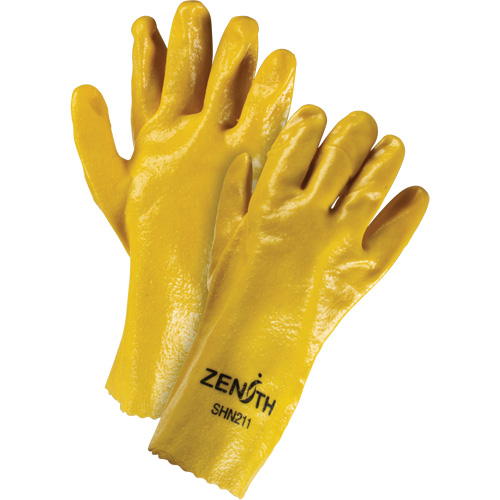 Gants &agrave; fini rugueux et r&eacute;sistants aux produits chimiques, Taille 9, 12" lo, PVC, Doublure en Interlock, 47-mil Absolute Business Supply