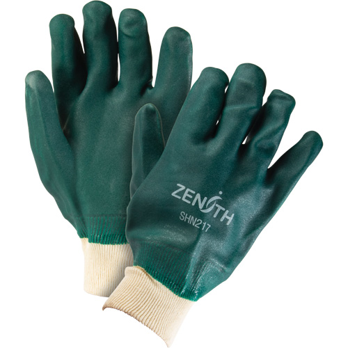 Gants verts &agrave; double enduit, 10" lo, PVC, Doublure en Jersey de coton, 70 mils Absolute Business Supply