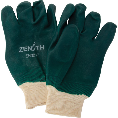 Gants verts &agrave; double enduit, 10" lo, PVC, Doublure en Jersey de coton, 70 mils Absolute Business Supply