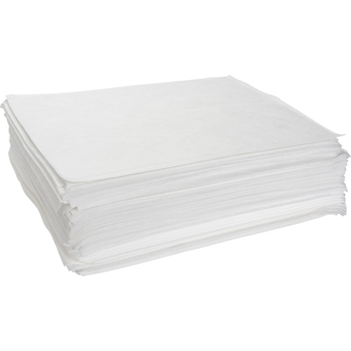 Meltblown Sorbent Pads, Oil Only, 15" x 19", 10 gal. Absorbancy Absolute Business Supply