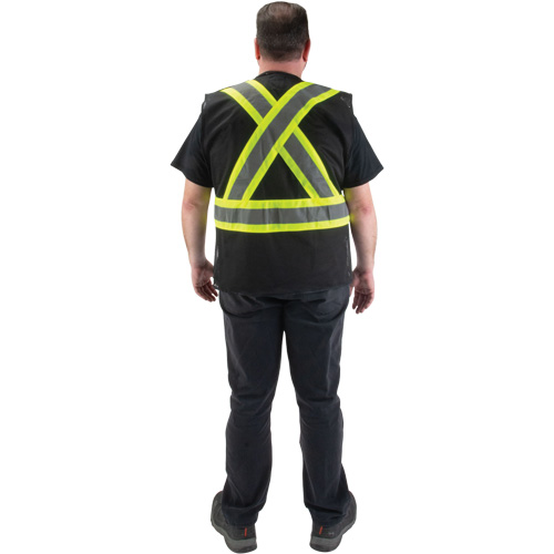 Veste d'arpenteur conforme aux normes de la CSA, Noir, Moyen, Polyester Absolute Business Supply