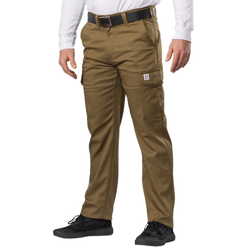 Pantalon cargo Big Flex, Poly-coton/Spandex, Vert olive militaire, Taille 28, Entrejambe 30 Absolute Business Supply