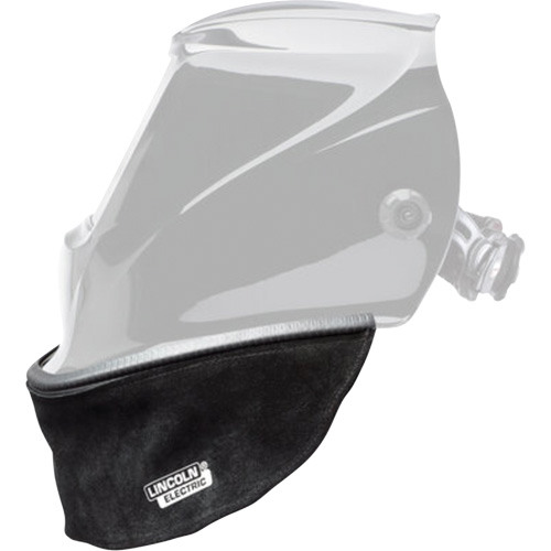 Bavette en cuir refendu pour casque avec joint &agrave; ajustement serr&eacute;, Noir Absolute Business Supply