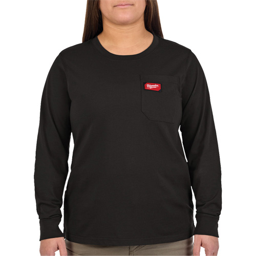 T-shirt &agrave; manches longues avec poches GRIDIRON, Femmes, T-petit, Noir Absolute Business Supply