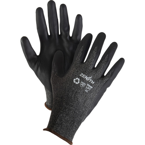 Gants &eacute;cologiques, l&eacute;gers, et r&eacute;sistants &agrave; la coupe, &agrave; haute dext&eacute;rit&eacute;, Taille 7, Calibre 21, Rev&ecirc;tement Mousse de nitrile, Enveloppe en Acier inoxydable/PEHP/rPET, ASTM ANSI niveau A5 Absolute Business Supply