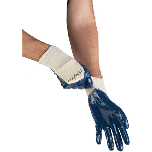 Gants &agrave; doublure interlock de poids moyen, 9/Grand, R&ecirc;vetement Nitrile, Enveloppe en Coton Absolute Business Supply
