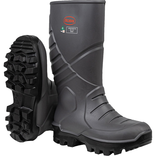 Boss&reg; Footwear Full Safety Boot with Midsole & Internal Met Guard, Thermal Polyurethane, Steel Toe, Puncture Resistant Sole, Size 6 Absolute Business Supply