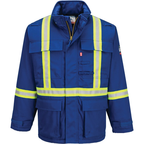 Bizflame&reg; 88/12 Insulated Winter Parka, Blue, Medium (Tall) Absolute Business Supply