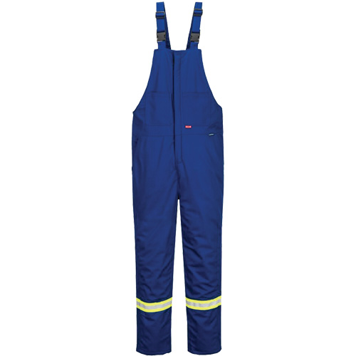 Pantalon &agrave; bavette isol&eacute; 88/12 Bizflame, Coton/Nylon, Petit, Bleu Absolute Business Supply