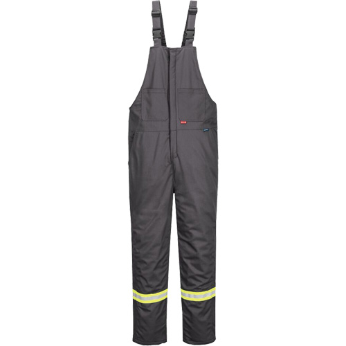 Pantalon &agrave; bavette isol&eacute; 88/12 Bizflame, Coton/Nylon, Petit, Gris Absolute Business Supply