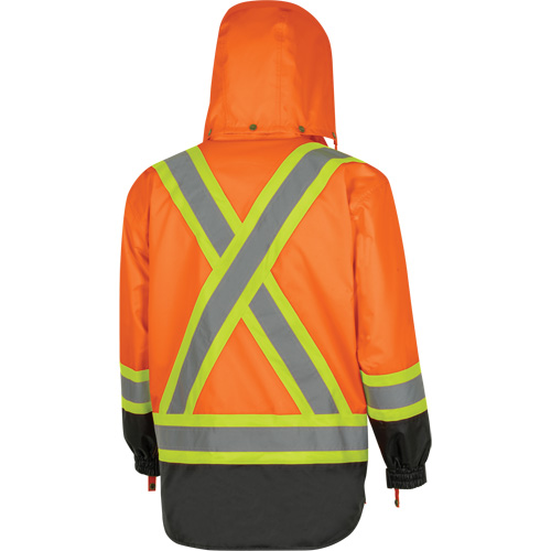 Parka de s&eacute;curit&eacute; d'hiver imperm&eacute;able 7-en-1 5056 Pioneer Yukon, Polyester, Noir/Orange haute visibilit&eacute;, T-petit Absolute Business Supply
