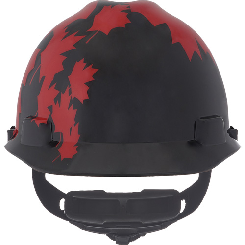 Specialty V-Gard&reg; Hard Hat, Ratchet Suspension, Black/Red Absolute Business Supply