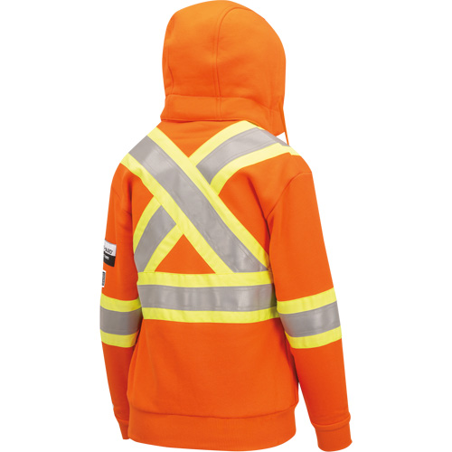 Heavyweight Safety Hoodie, Women's, X-Small, High Visibility Orange Absolute Business Supply