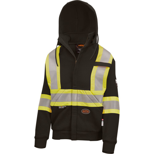 Heavyweight Safety Hoodie, Women's, X-Small, Black Absolute Business Supply