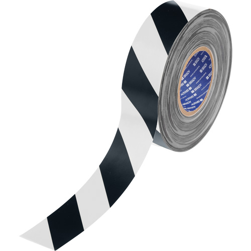 ToughStripe&reg; Max Floor Marking Tape, 2" x 100', Polyester, Black and White Absolute Business Supply