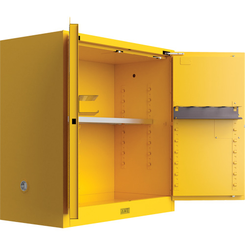 Armoire de s&eacute;curit&eacute; pour produits inflammables Utili-Guard+, 30 gal., 1 Porte(s), 43" La x 44" h x 22" p Absolute Business Supply